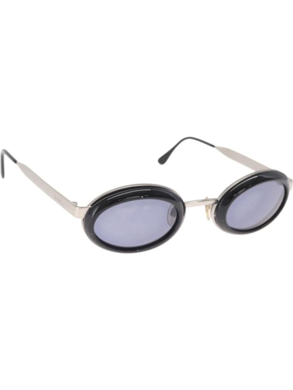 CHANEL Sunglasses metal Silver tone CC
